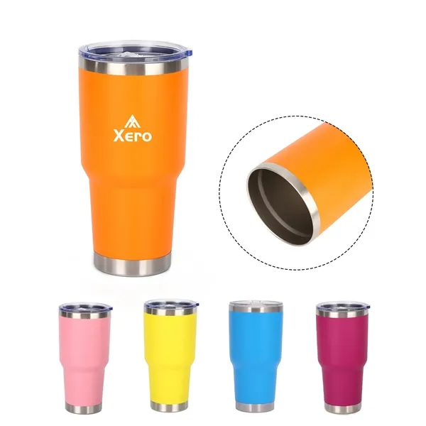 30Oz Stainless Steel Insulated Vacuum Travel Tumbler W/ Lid
