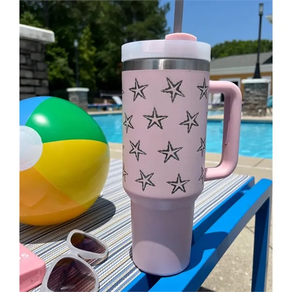 40oz Stainless Steel Tumbler "The Hudson" -- DISHWASHER SAFE - 40oz Stainless Steel Tumbler "The Hudson" -- DISHWASHER SAFE - Image 1 of 3