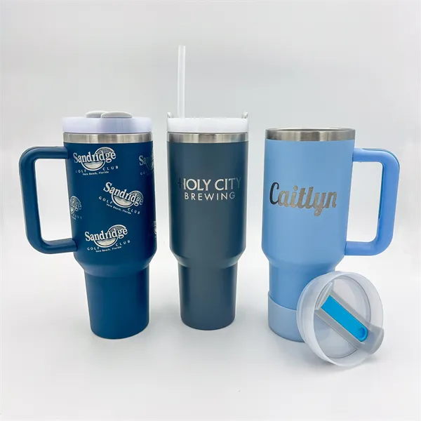 40oz Stainless Steel Tumbler "The Hudson" -- DISHWASHER SAFE - 40oz Stainless Steel Tumbler "The Hudson" -- DISHWASHER SAFE - Image 0 of 3