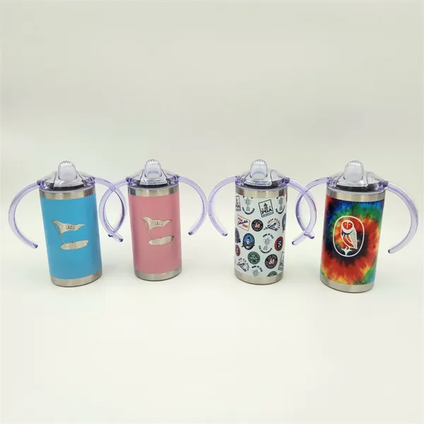 10oz Stainless Steel Sippy Cup "Lil' Stache" - 10oz Stainless Steel Sippy Cup "Lil' Stache" - Image 0 of 3