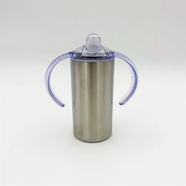 10oz Stainless Steel Sippy Cup "Lil' Stache" - 10oz Stainless Steel Sippy Cup "Lil' Stache" - Image 2 of 3
