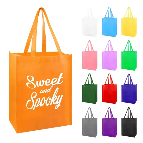 80GSM Non Woven Small Tote Bags W/ Reinforced Handles - 80GSM Non Woven Small Tote Bags W/ Reinforced Handles - Image 0 of 6