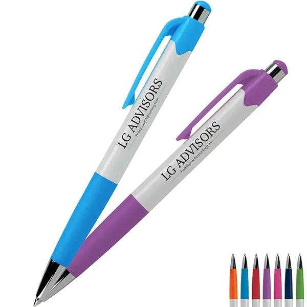 Office Ballpoint Click Pen With Rubber Grip (Free Shipping) - Office Ballpoint Click Pen With Rubber Grip (Free Shipping) - Image 1 of 4