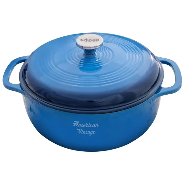 Lodge® 6 Qt Blue Enameled Cast Iron Dutch Oven - Lodge® 6 Qt Blue Enameled Cast Iron Dutch Oven - Image 0 of 5