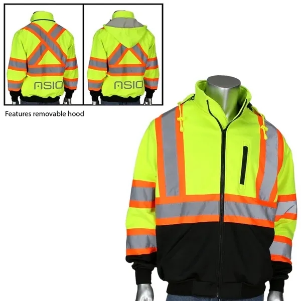 Two-Tone X-Back Full Zip Grid Fleece Sweatshirt - Two-Tone X-Back Full Zip Grid Fleece Sweatshirt - Image 0 of 6