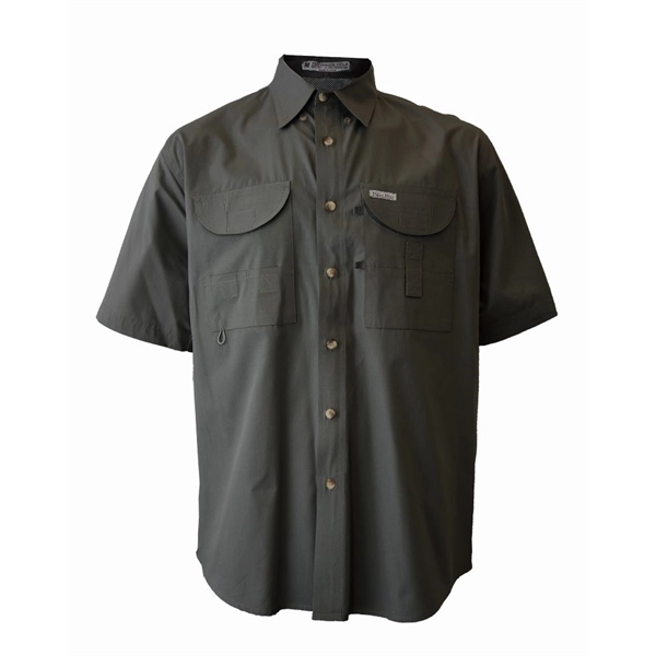 100% Polyester Short Sleeve Fishing Shirt - 100% Polyester Short Sleeve Fishing Shirt - Image 1 of 12