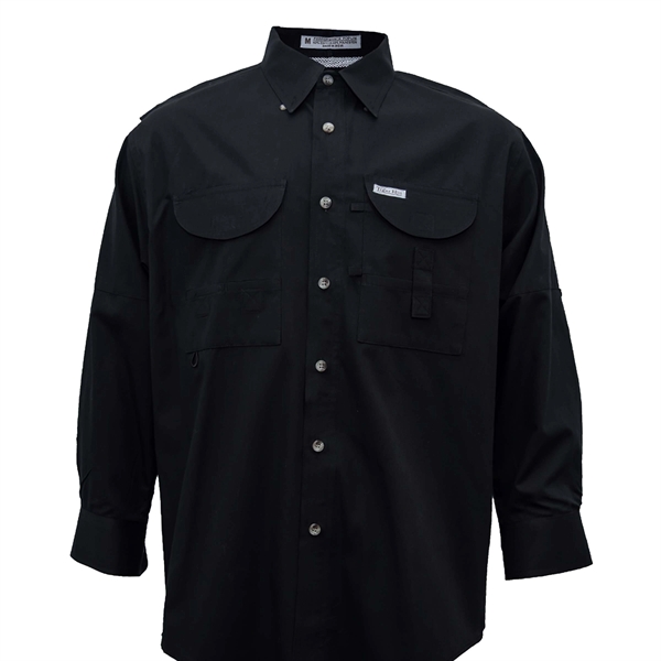 Long Sleeve 100% Polyester Fishing Shirt - Long Sleeve 100% Polyester Fishing Shirt - Image 4 of 11