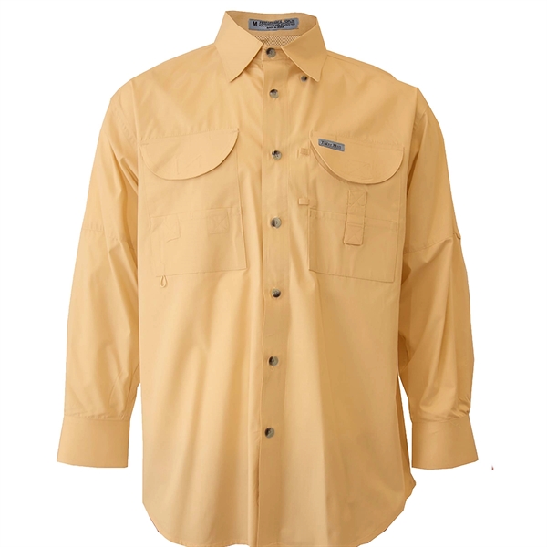 Long Sleeve 100% Polyester Fishing Shirt - Long Sleeve 100% Polyester Fishing Shirt - Image 3 of 11