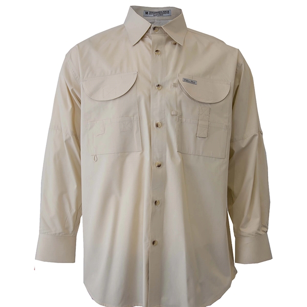 Long Sleeve 100% Polyester Fishing Shirt - Long Sleeve 100% Polyester Fishing Shirt - Image 5 of 11