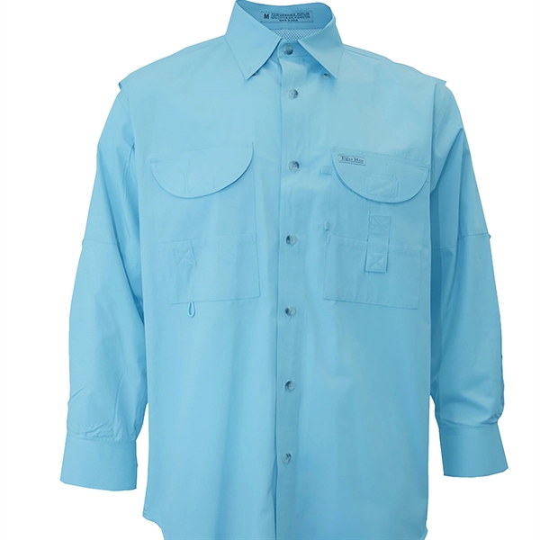 Long Sleeve 100% Polyester Fishing Shirt - Long Sleeve 100% Polyester Fishing Shirt - Image 6 of 11