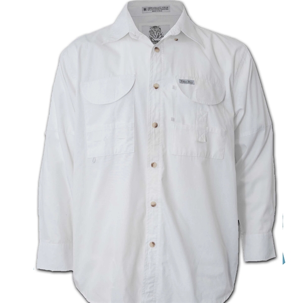 Long Sleeve 100% Polyester Fishing Shirt - Long Sleeve 100% Polyester Fishing Shirt - Image 7 of 11