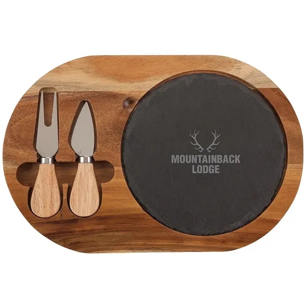 Bon Appetit Slate Cheese Set - Bon Appetit Slate Cheese Set - Image 1 of 4