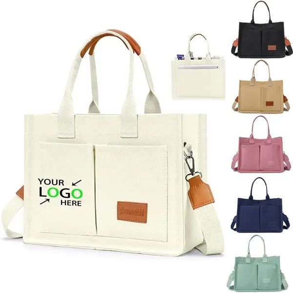 Canvas Tote Shoulder Handbag - Canvas Tote Shoulder Handbag - Image 0 of 4