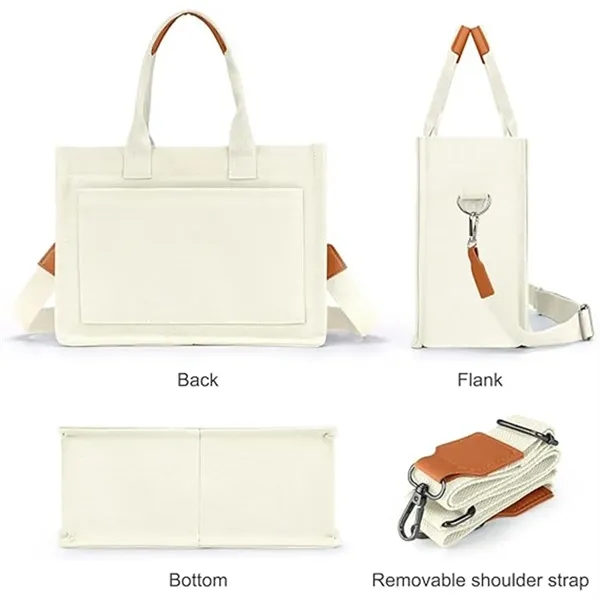 Canvas Tote Shoulder Handbag - Canvas Tote Shoulder Handbag - Image 4 of 4