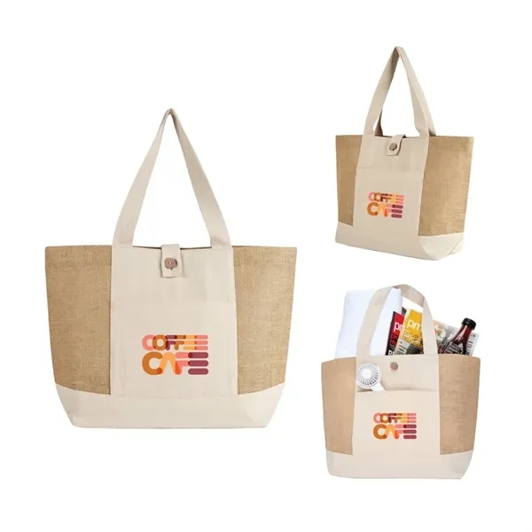 Emma Jute and Cotton Shopper Tote
