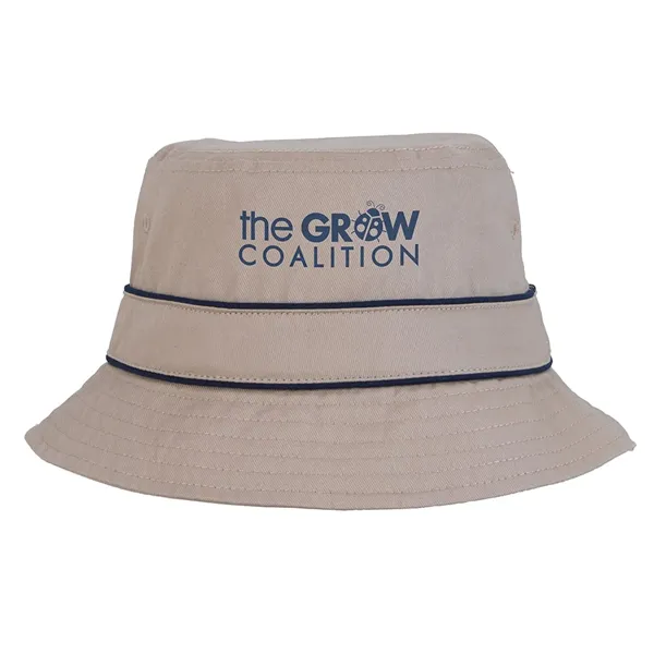 Cotton Bucket Hat with Trim - Cotton Bucket Hat with Trim - Image 0 of 6