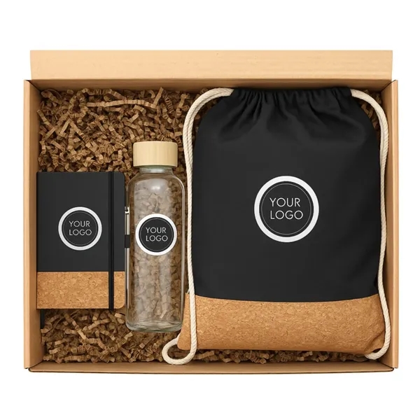 Eco-Friendly Cork & Canvas Corporate Gift Set - Eco-Friendly Cork & Canvas Corporate Gift Set - Image 0 of 2