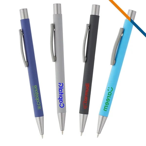 Flux Rubber Coated Metal Ballpoint Pens - Flux Rubber Coated Metal Ballpoint Pens - Image 0 of 6