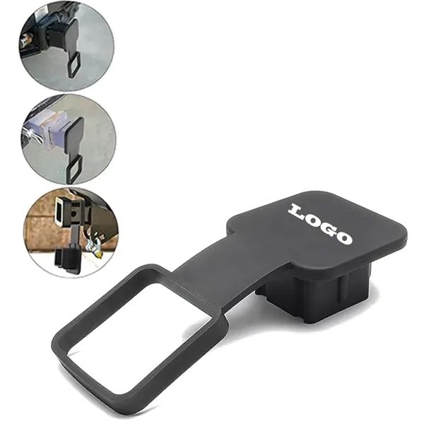 Black Rubber Trailer Hitch Cover For Receiver Tow Cover - Black Rubber Trailer Hitch Cover For Receiver Tow Cover - Image 0 of 4