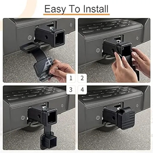 Black Rubber Trailer Hitch Cover For Receiver Tow Cover - Black Rubber Trailer Hitch Cover For Receiver Tow Cover - Image 3 of 4