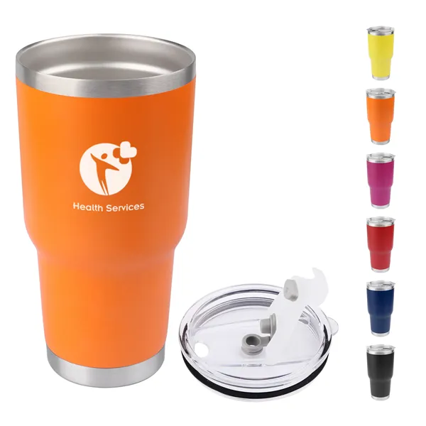30Oz Stainless Steel Insulated Vacuum Travel Tumbler W/ Lid - 30Oz Stainless Steel Insulated Vacuum Travel Tumbler W/ Lid - Image 0 of 2