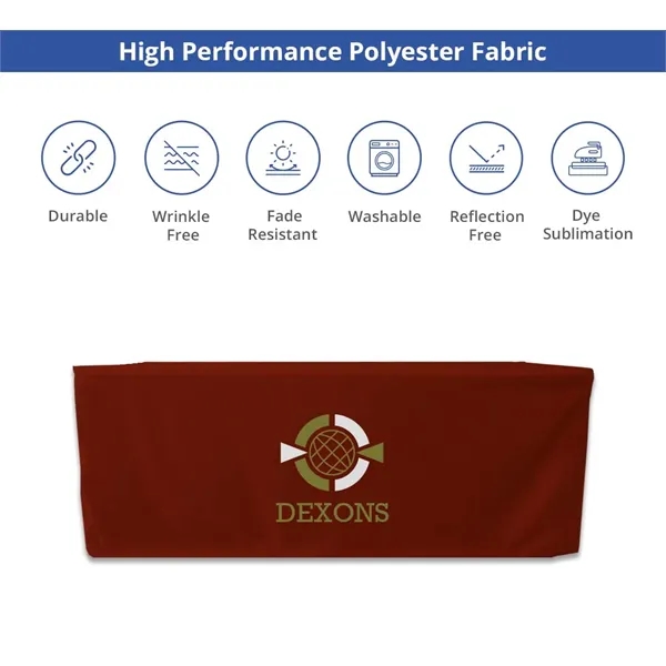Fitted Table Covers, 4 Sided - Zipper back (6' x 2.5') - Fitted Table Covers, 4 Sided - Zipper back (6' x 2.5') - Image 2 of 6