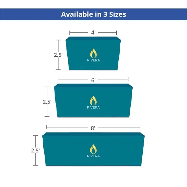 Fitted Table Covers, 4 Sided - Zipper back (6' x 2.5') - Fitted Table Covers, 4 Sided - Zipper back (6' x 2.5') - Image 5 of 6
