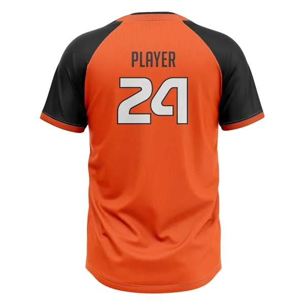 Men's & Kids' Sublimation 2-Button Baseball Jersey - 200G - Men's & Kids' Sublimation 2-Button Baseball Jersey - 200G - Image 2 of 8