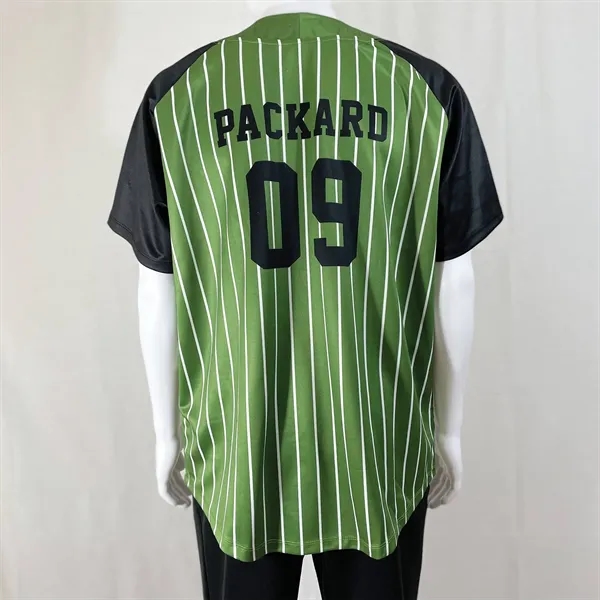 Men's & Kids' Sublimation 2-Button Baseball Jersey - 200G - Men's & Kids' Sublimation 2-Button Baseball Jersey - 200G - Image 4 of 8