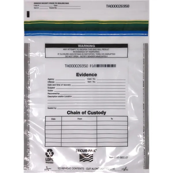 Tamper Resistant Closure With Standard Evidence Print Bag - Tamper Resistant Closure With Standard Evidence Print Bag - Image 0 of 0