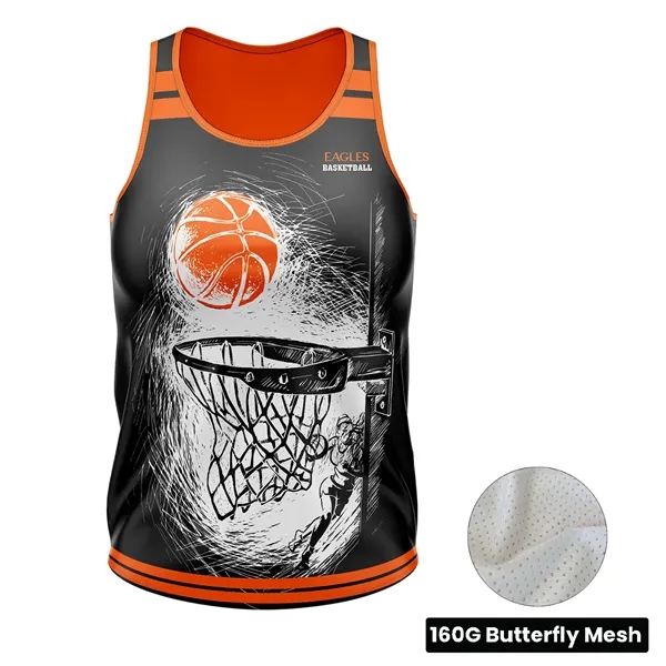 Women's Sublimation Basketball Jersey - Butterfly Mesh - Women's Sublimation Basketball Jersey - Butterfly Mesh - Image 1 of 4