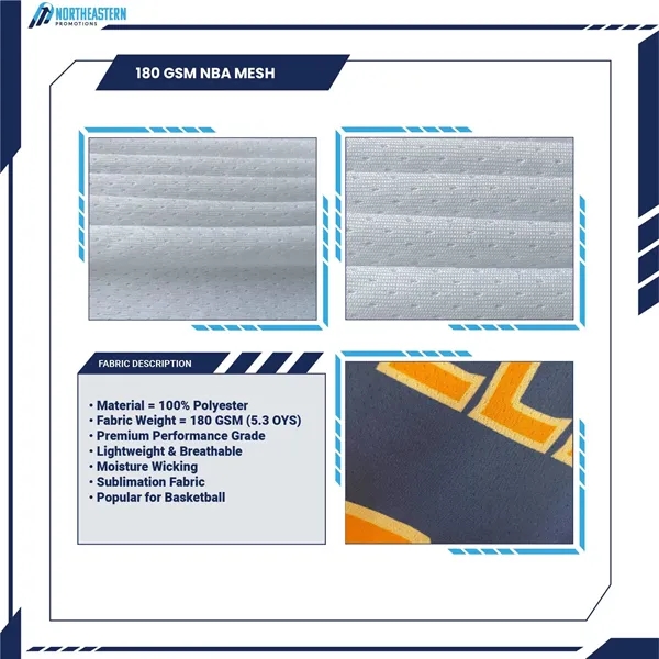 Women's Sublimation Basketball Jersey - 180G NBA Fabric - Women's Sublimation Basketball Jersey - 180G NBA Fabric - Image 7 of 7