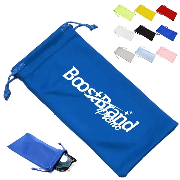 Customizable Microfiber Pouch with Drawstring - Customizable Microfiber Pouch with Drawstring - Image 0 of 6
