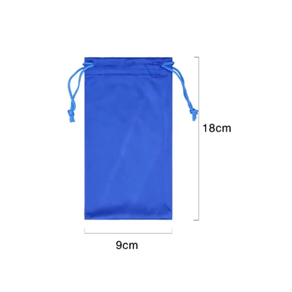 Customizable Microfiber Pouch with Drawstring - Customizable Microfiber Pouch with Drawstring - Image 1 of 6