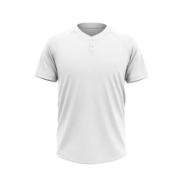 Sublimation UPF DriFit 2-Button Baseball Henley - Men Women - Sublimation UPF DriFit 2-Button Baseball Henley - Men Women - Image 0 of 7