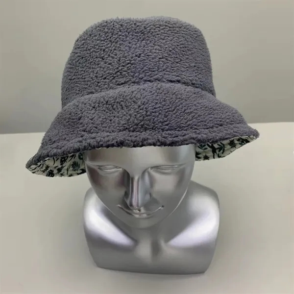 Sherpa & Performance Polyester Reversible Bucket Hat - Sherpa & Performance Polyester Reversible Bucket Hat - Image 2 of 4