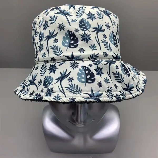 Sherpa & Performance Polyester Reversible Bucket Hat - Sherpa & Performance Polyester Reversible Bucket Hat - Image 3 of 4
