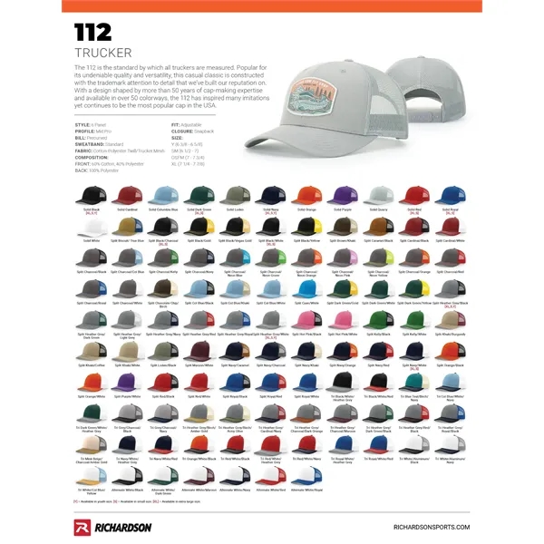 Richardson 112 Twill Mesh Snapback Trucker Hat - Richardson 112 Twill Mesh Snapback Trucker Hat - Image 1 of 11