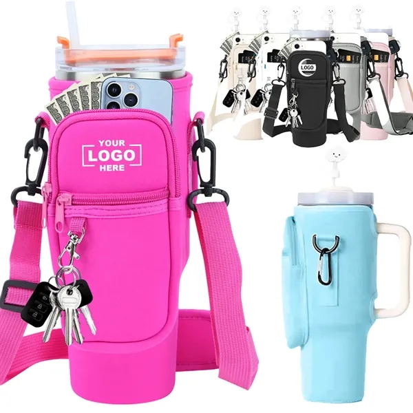 40oz Neoprene Material Insulated Water Bottle Sleeve - 40oz Neoprene Material Insulated Water Bottle Sleeve - Image 0 of 5