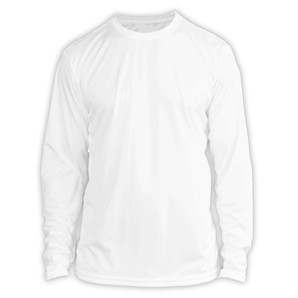 100% Poly Moisture Wicking Long Sleeve Tee - 100% Poly Moisture Wicking Long Sleeve Tee - Image 6 of 8