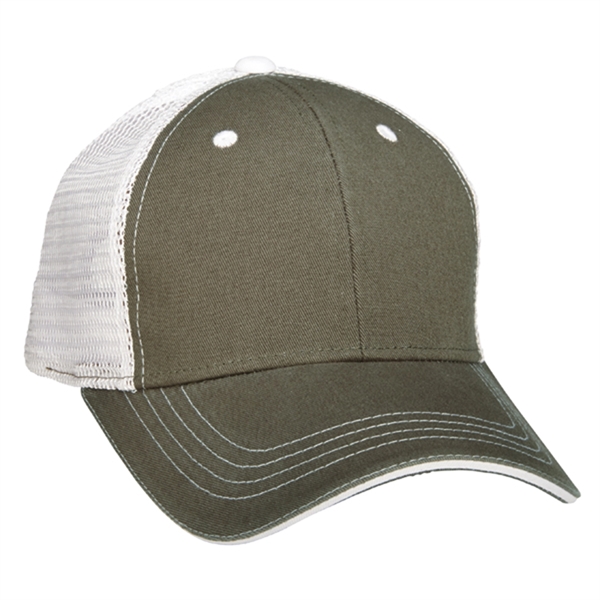 5 Panel Washed Twill Front  Soft Mesh Back Cap - 5 Panel Washed Twill Front  Soft Mesh Back Cap - Image 21 of 21