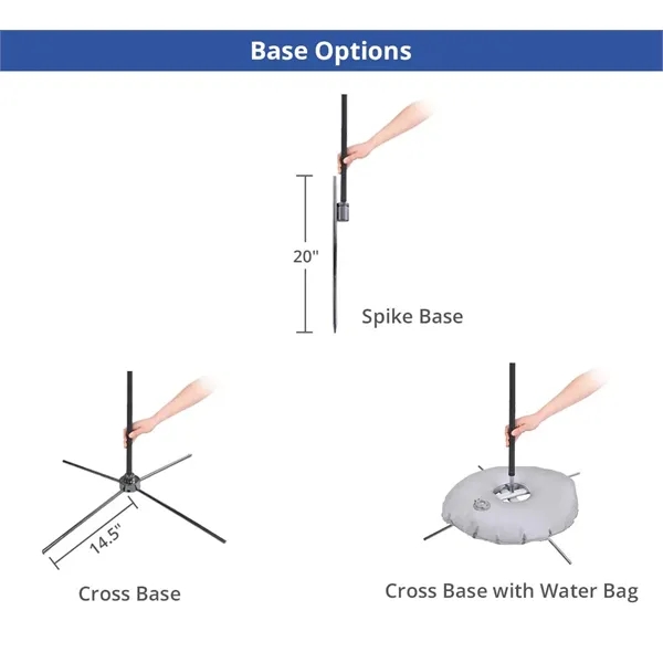 2' x 7.58' Feather flag, Double Sided package w/spike base - 2' x 7.58' Feather flag, Double Sided package w/spike base - Image 4 of 8