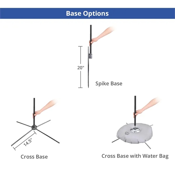 3.33' x7.75' Teardrop Flag Single Sided Package w/Spike Base - 3.33' x7.75' Teardrop Flag Single Sided Package w/Spike Base - Image 4 of 8