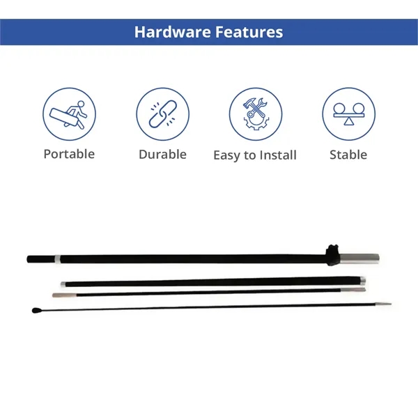 Teardrop Flag-Double Sided Package Cross base (3ft x 6.92ft) - Teardrop Flag-Double Sided Package Cross base (3ft x 6.92ft) - Image 3 of 9