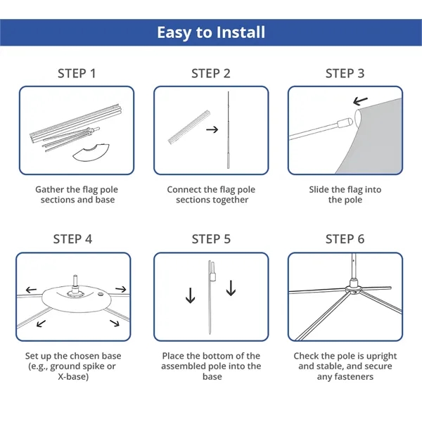 Teardrop Flag-Double Sided Package Cross base (3ft x 6.92ft) - Teardrop Flag-Double Sided Package Cross base (3ft x 6.92ft) - Image 8 of 9