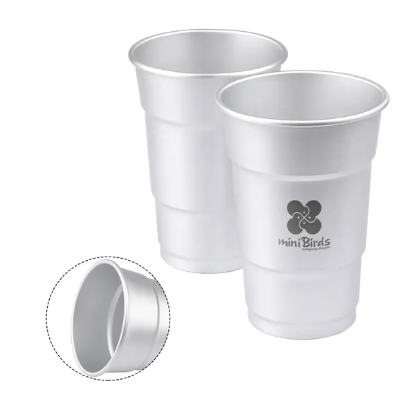 16 OZ Reusable Aluminum Cups Metal Stadium Solo - 16 OZ Reusable Aluminum Cups Metal Stadium Solo - Image 0 of 3