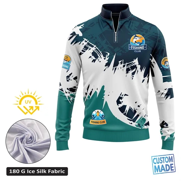 Sublimation 180G Mesh UPF 50+ Long Sleeve Fishing Quarter - Sublimation 180G Mesh UPF 50+ Long Sleeve Fishing Quarter - Image 1 of 2
