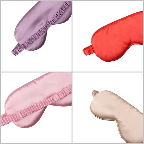 8" x 3.75" Silky Satin Eye Masks for Sleep W/ Elastic Strap - 8" x 3.75" Silky Satin Eye Masks for Sleep W/ Elastic Strap - Image 2 of 3