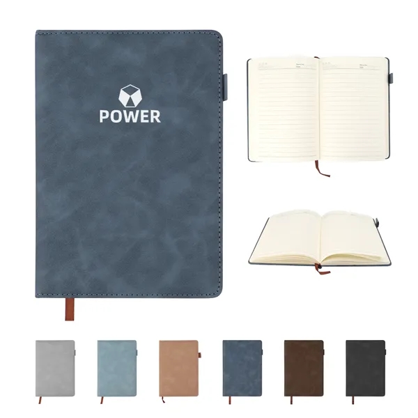 A5 PU Leather Journal Notebook w/ Pen Holder 200 Lined Pages - A5 PU Leather Journal Notebook w/ Pen Holder 200 Lined Pages - Image 0 of 3