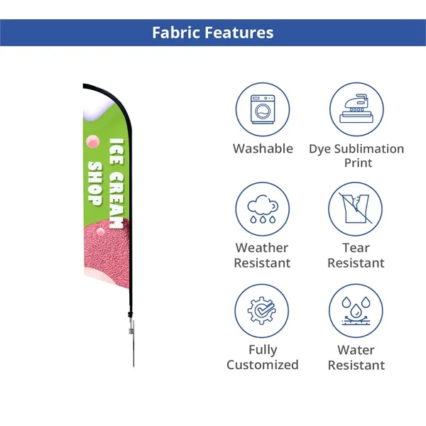 Blade Flags - Single Sided w/spike base (2.50ft x 15.42ft) - Blade Flags - Single Sided w/spike base (2.50ft x 15.42ft) - Image 2 of 9